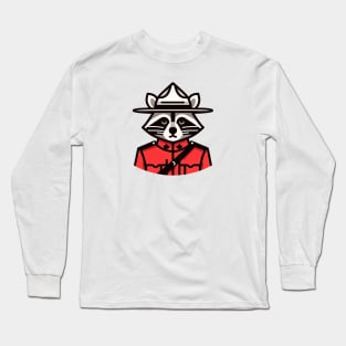 Raccoon RCMP Mountie Long Sleeve T-Shirt